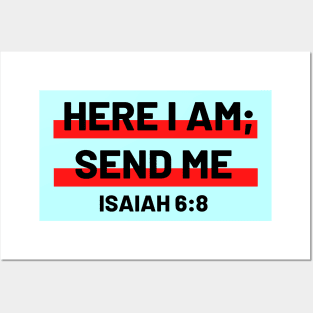 Here I Am Send Me | Christian Typography Posters and Art